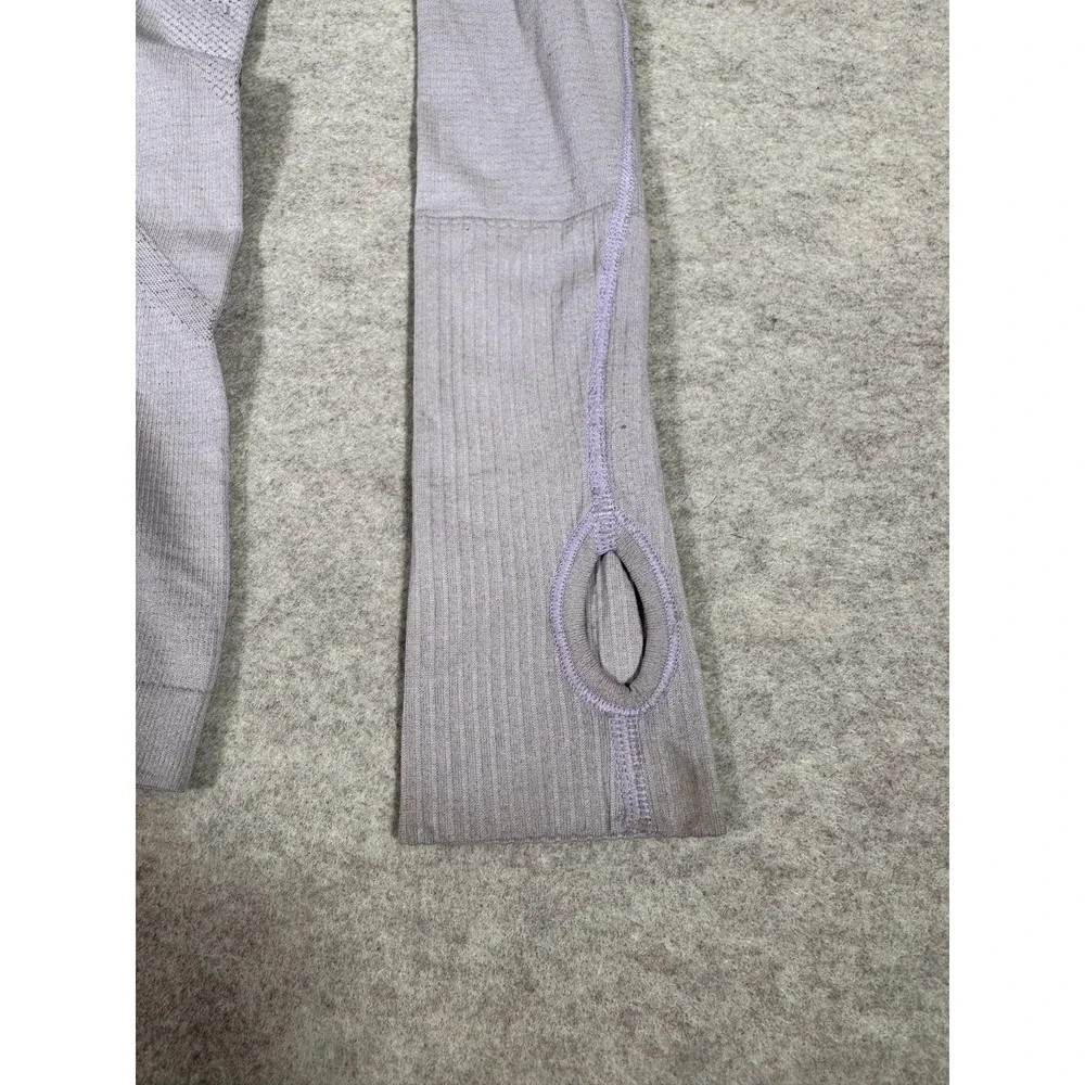 Lululemon Swiftly Tech Shirt Womens 6 Gray Long Sleeve Thumbholes Run Yoga